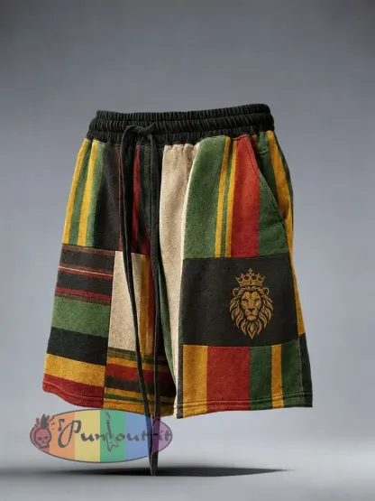 Men’s Reggae Lion Shorts - As picture · S