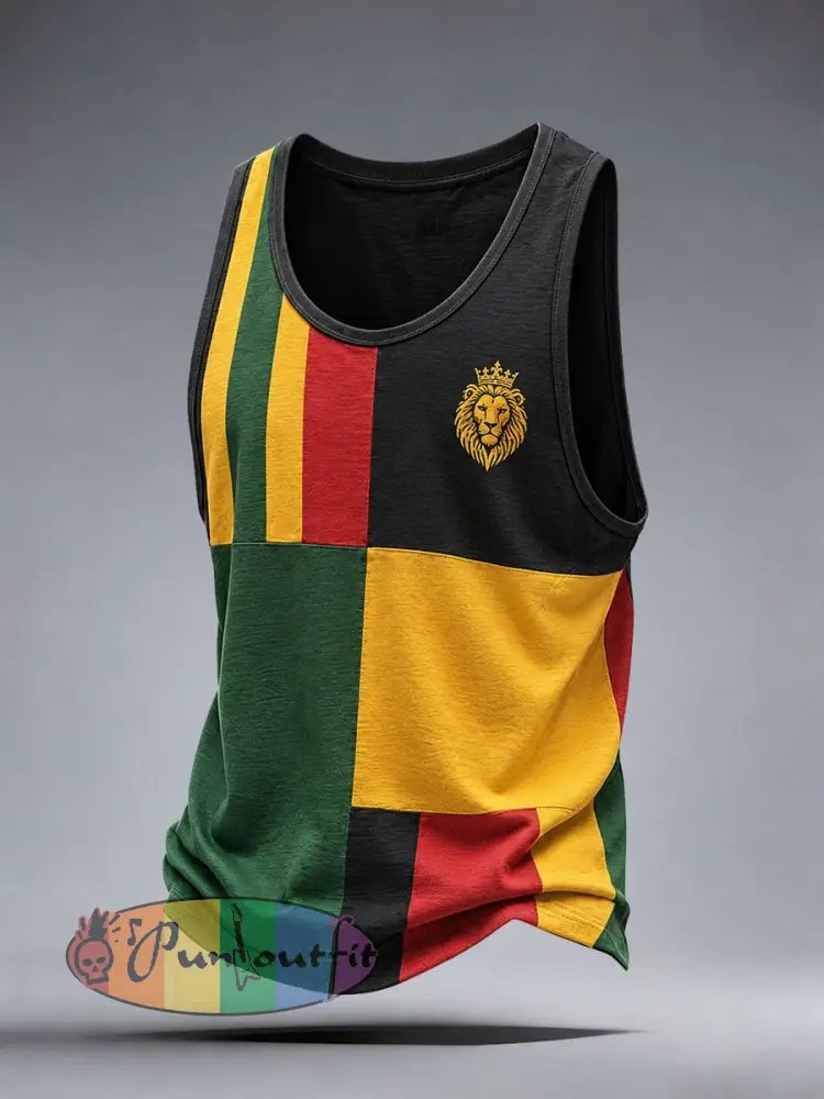 Men’s Reggae Lion Tank Top - As picture · S