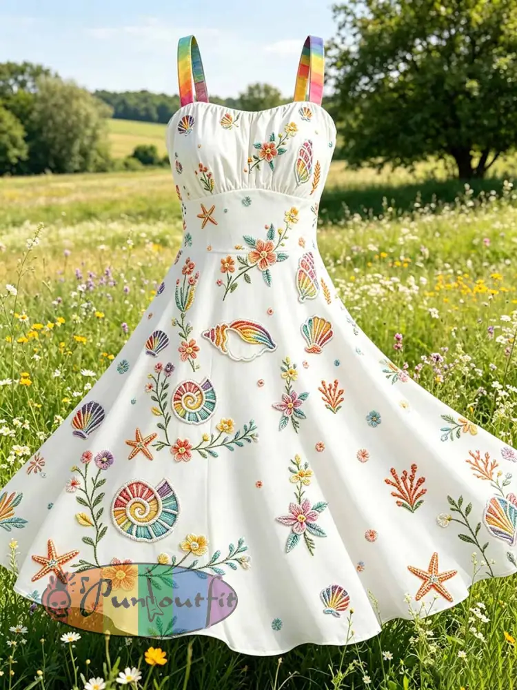 Women’s Fashion Pride Month Art Pattern Printed Casual Dress - As picture · M