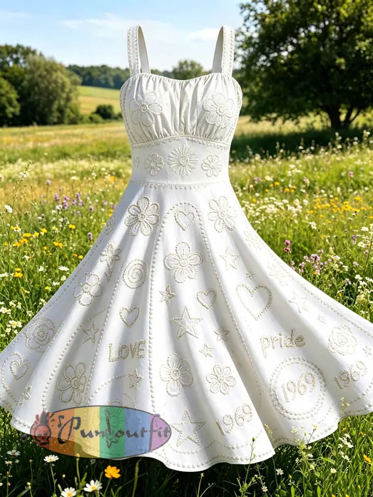 Women’s Fashion Pride Month Art Pattern Printed Casual Dress - As picture · M