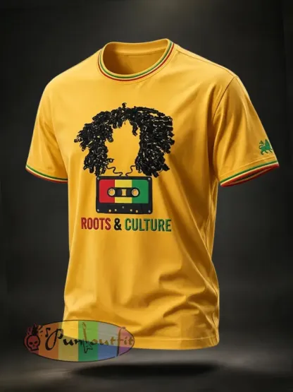 Fun Casual T-Shirt for Men Who Love Retro Reggae Music - As picture · S