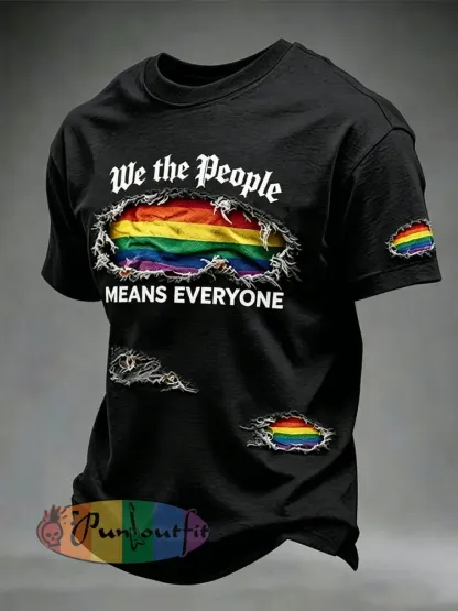 Men’s We The People Means Everyon Short Sleeves T-shirt - Black · S