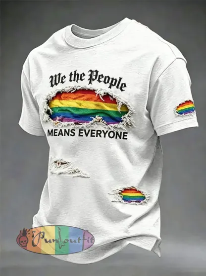 Men’s We The People Means Everyon Short Sleeves T-shirt - White · S