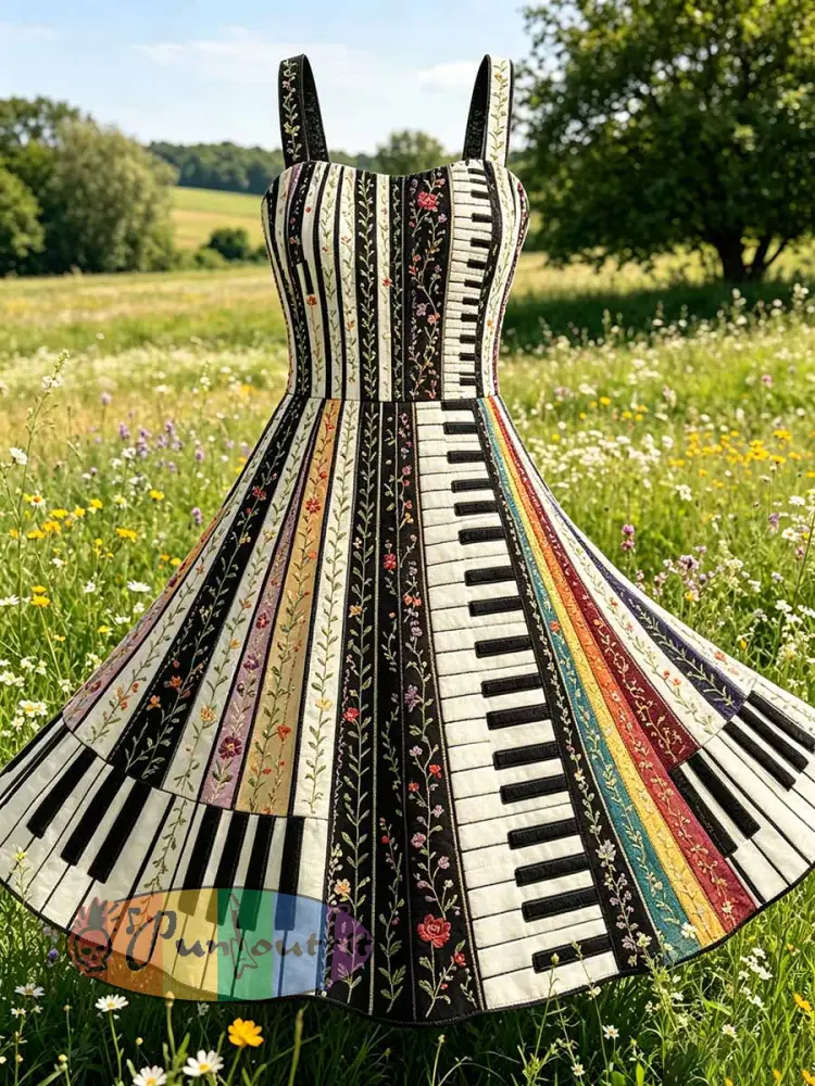 Women’s Rainbow Art Printed Casual Dress - As picture · S