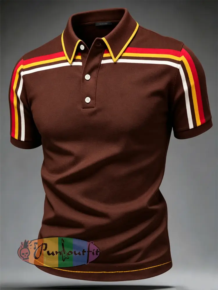 Men’s Retro polo shirt - As picture · S