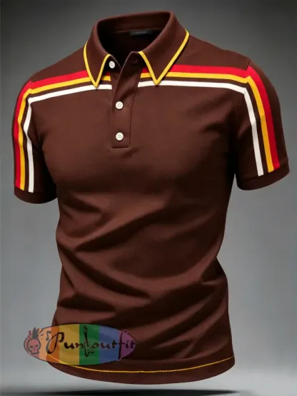 Men’s Retro polo shirt - As picture · S