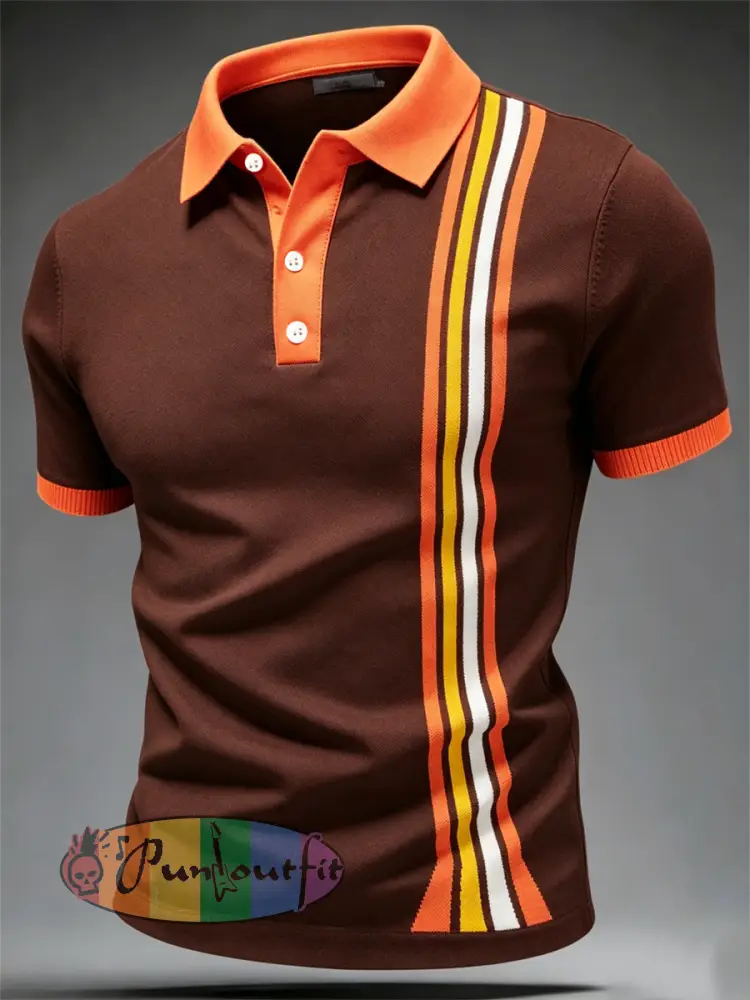 Men’s Retro polo shirt - As picture · S