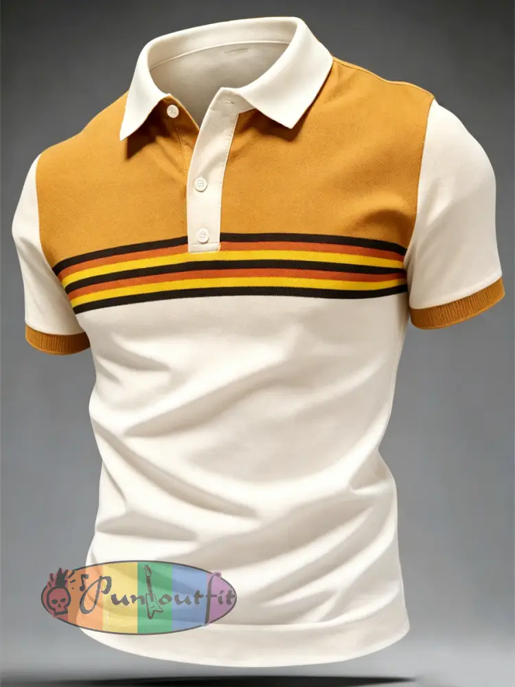 Men’s Retro polo shirt - As picture · S