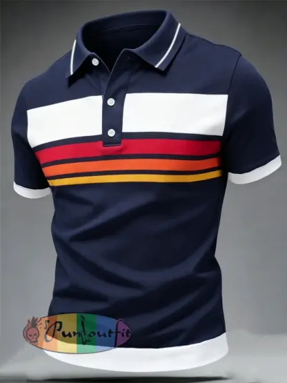 Men’s Retro polo shirt - As picture · S