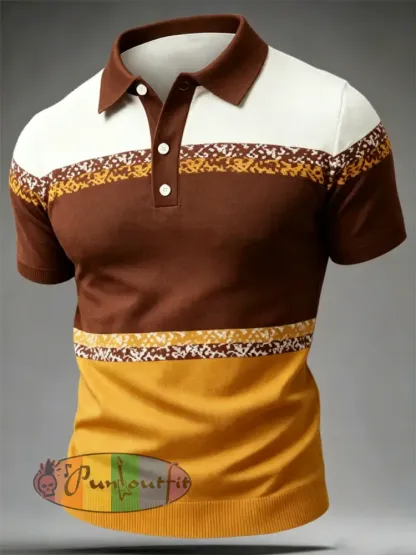 Men’s Retro polo shirt - As picture · S