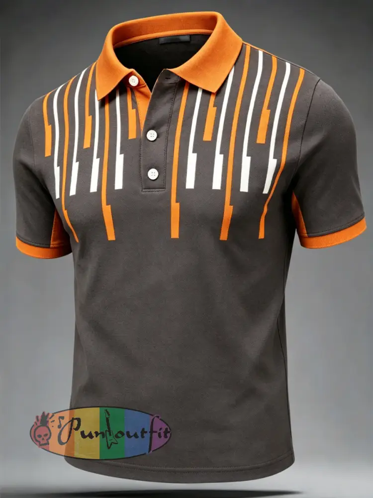 Men’s Retro polo shirt - As picture · S