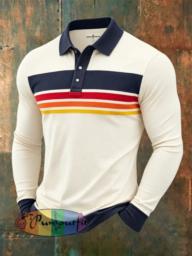 Men’s Retro long sleeve shirt - As picture · S
