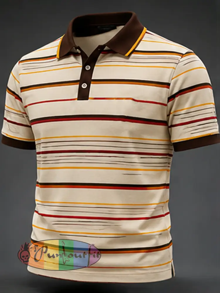 Men’s Retro polo shirt - As picture · S