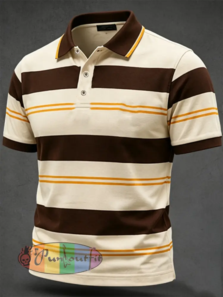 Men’s Retro polo shirt - As picture · S