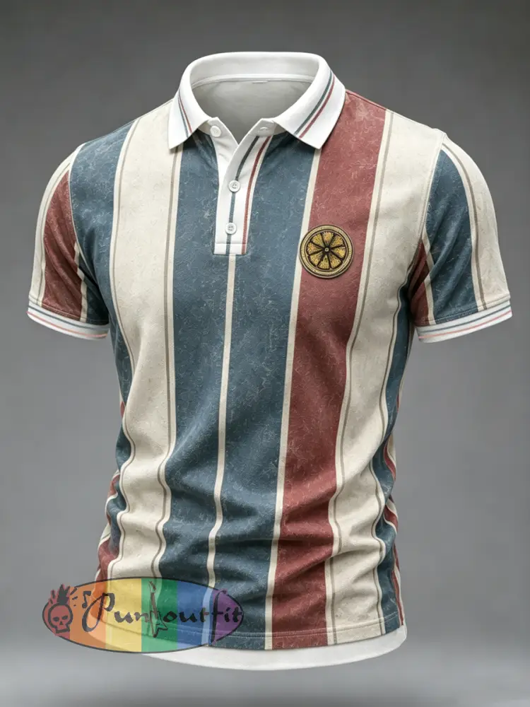 Men’s Retro polo shirt - As picture · S