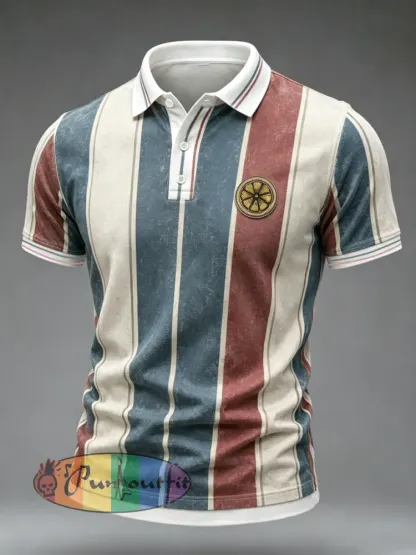 Men’s Retro polo shirt - As picture · S