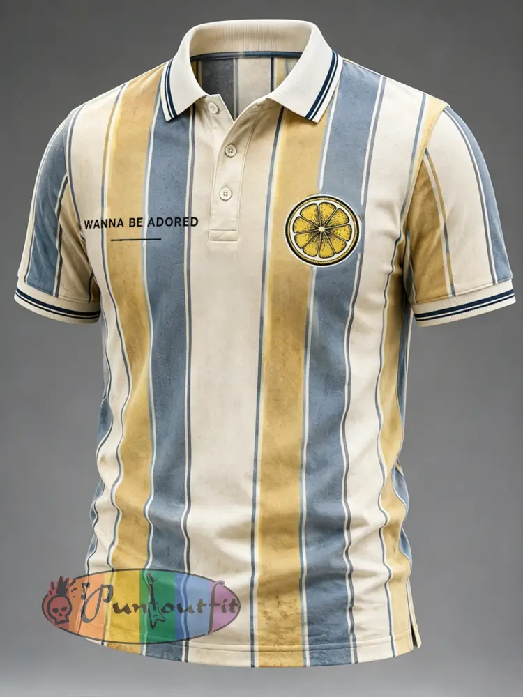 Men’s Retro polo shirt - As picture · S