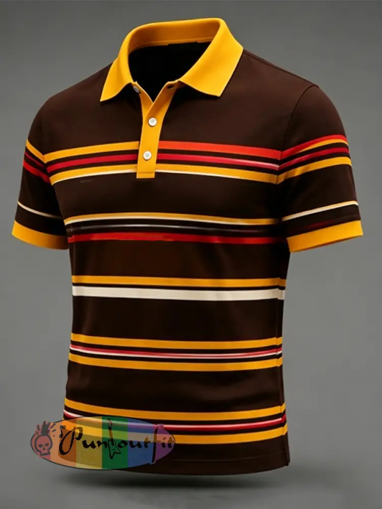 Men’s Retro polo shirt - As picture · S