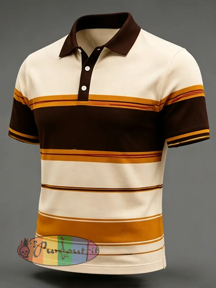 Men’s Retro polo shirt - As picture · S