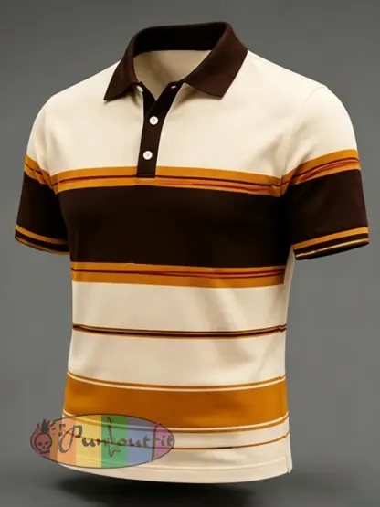 Men’s Retro polo shirt - As picture · S