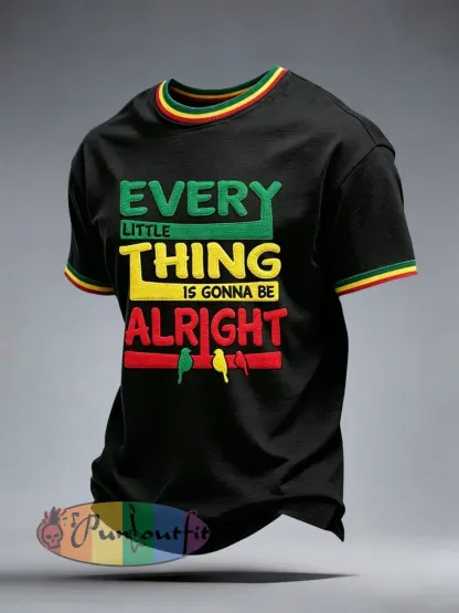 Men’s Reggae Music T-Shirt - Black · S