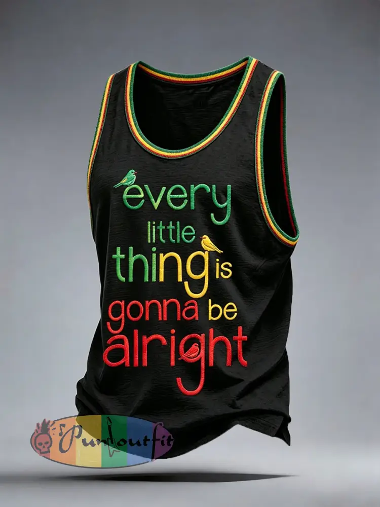 Men’s Reggae Music Tank Top - Black · S