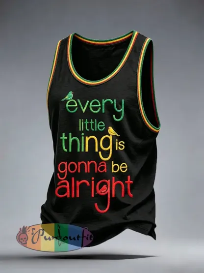 Men’s Reggae Music Tank Top - Black · S