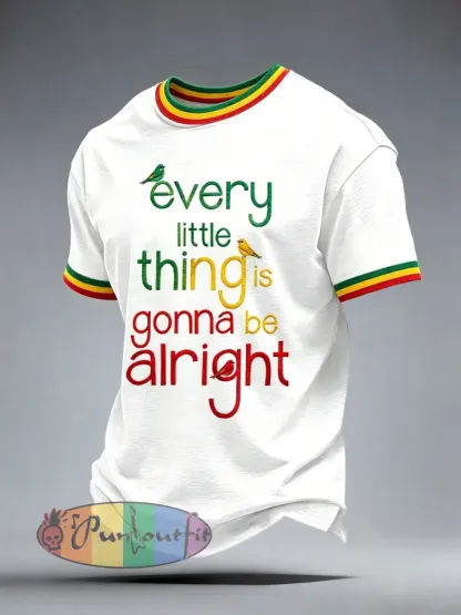 Men’s Reggae Music T-Shirt - White · S