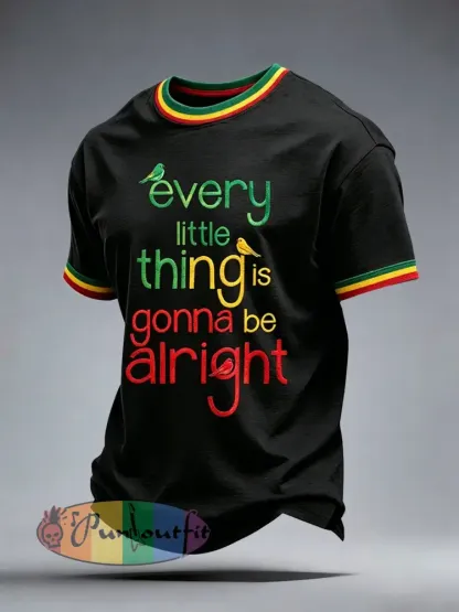 Men’s Reggae Music T-Shirt - Black · S