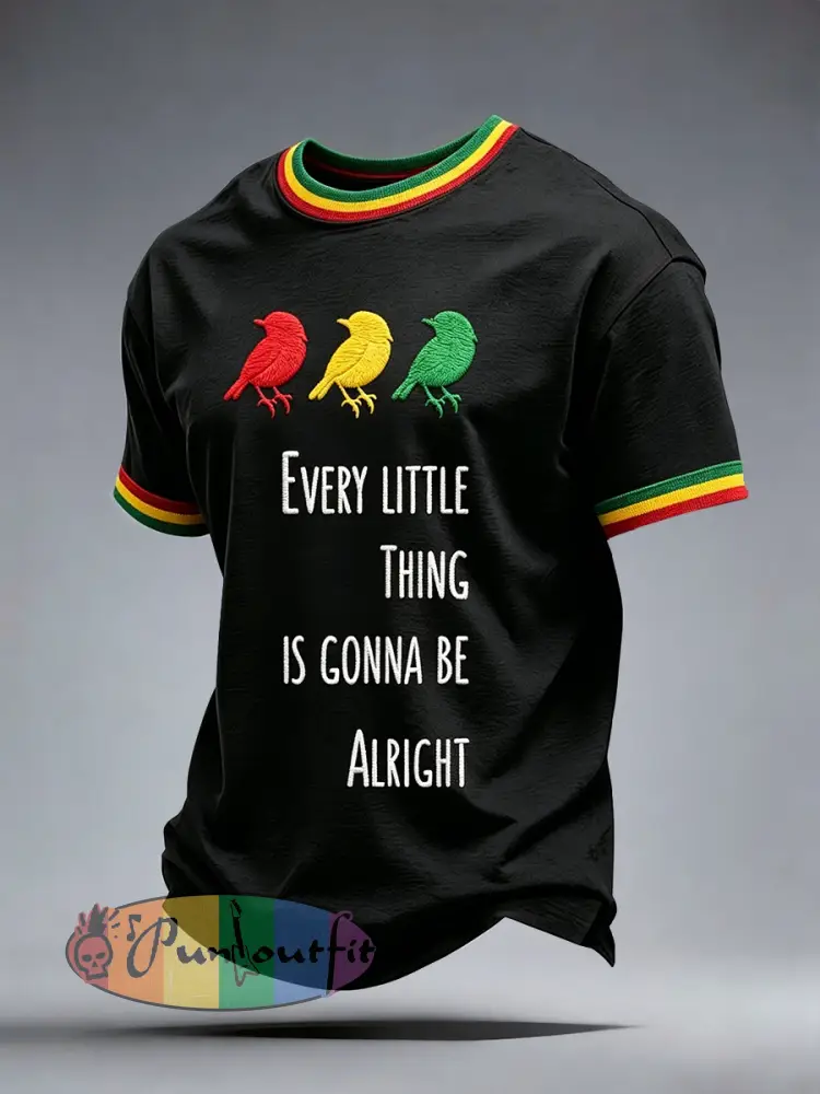 Men’s Reggae Music T-Shirt - Black · S