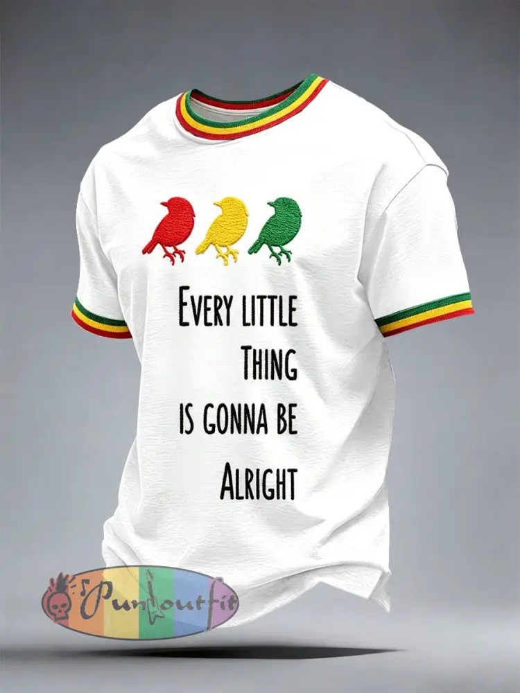 Men’s Reggae Music T-Shirt - White · S