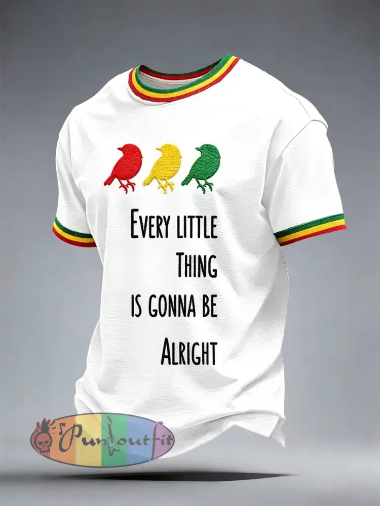 Men’s Reggae Music T-Shirt - White · S