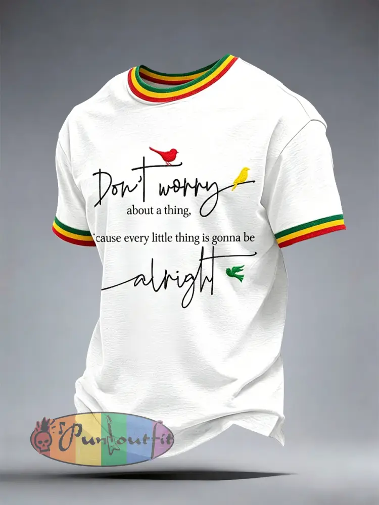 Men’s Reggae Music T-Shirt - White · S