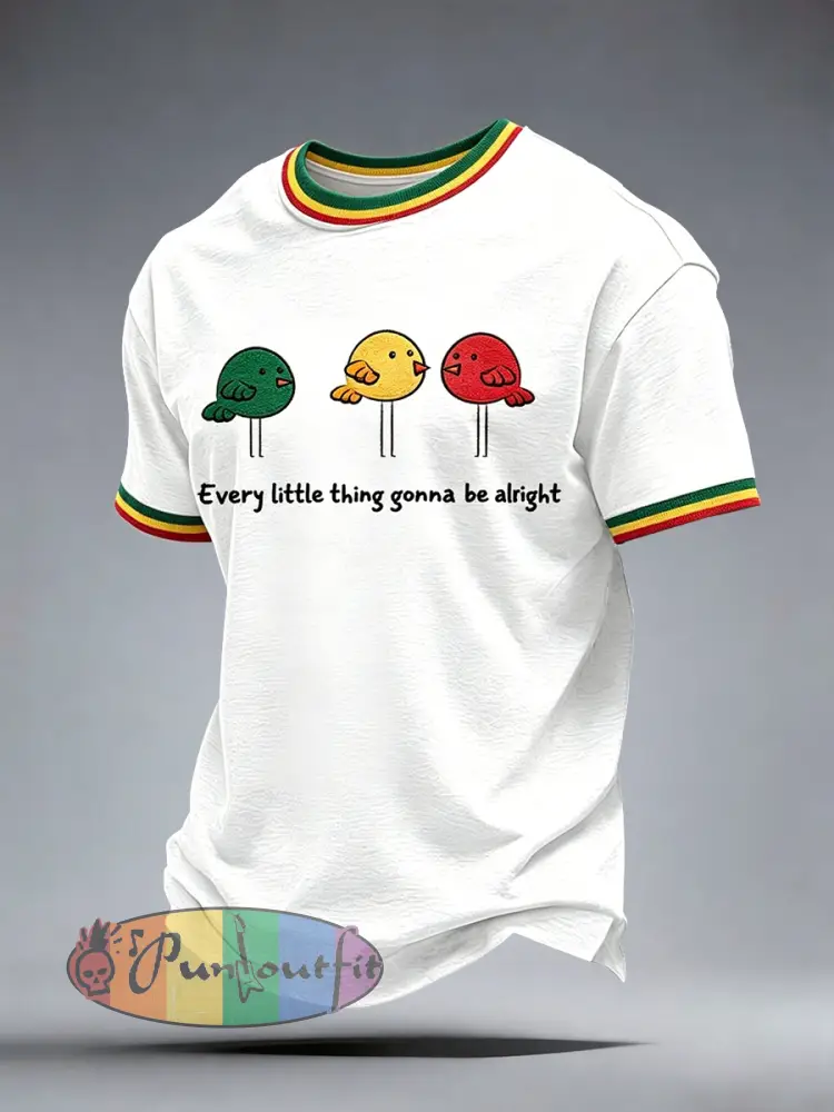 Men’s Reggae Music T-Shirt - White · S
