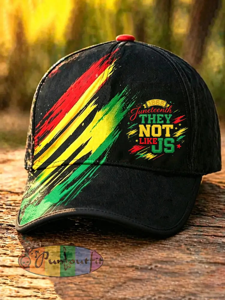 Unisex Juneteenth They Not Like Us Since 1865 Print Hat - Black · ONE