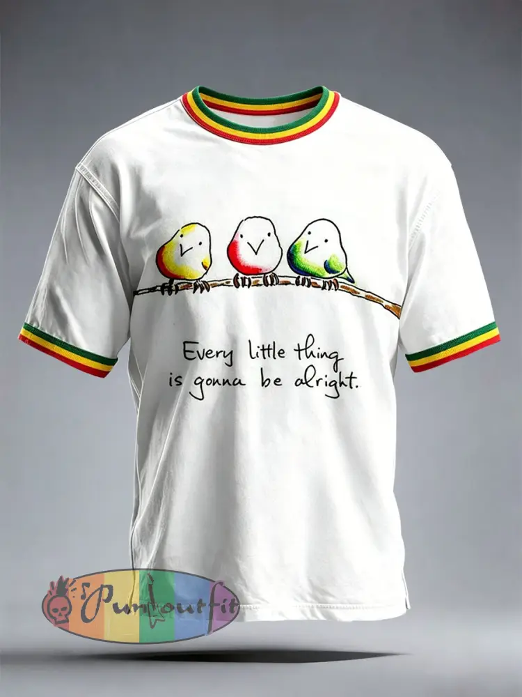Men’s Reggae Music T-Shirt - White · S