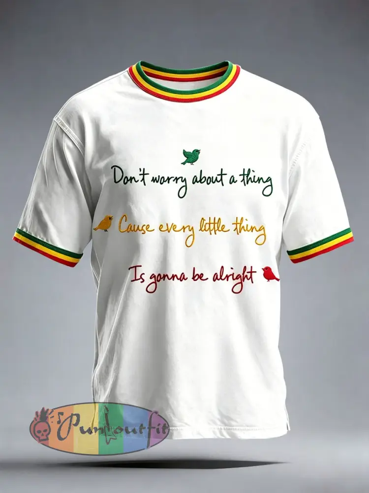Men’s Reggae Music T-Shirt - White · S