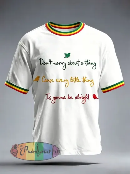 Men’s Reggae Music T-Shirt - White · S