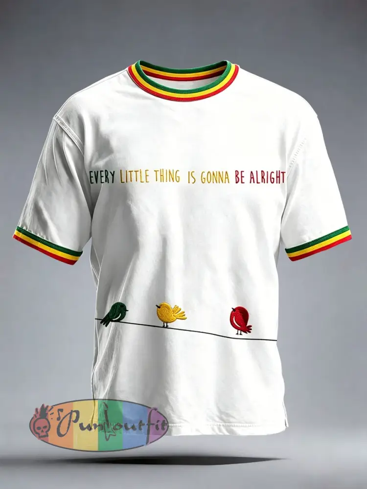 Men’s Reggae Music T-Shirt - White · S