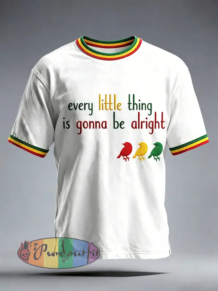 Men’s Reggae Music T-Shirt - White · S