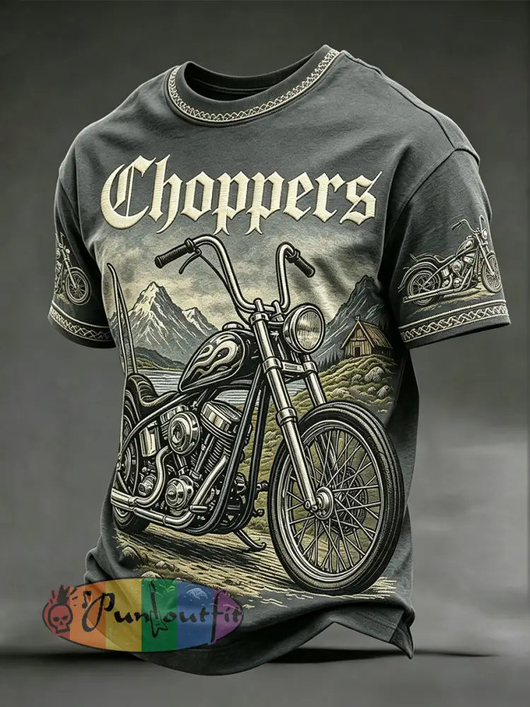 Men’s Choppers Vintage T-Shirts - Gray · S