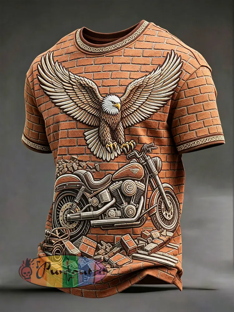 Men’s Vintage Motorcycle T-Shirts - As picture · S