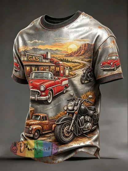 Men’s Motorcycle Vintage T-Shirts - As picture · S