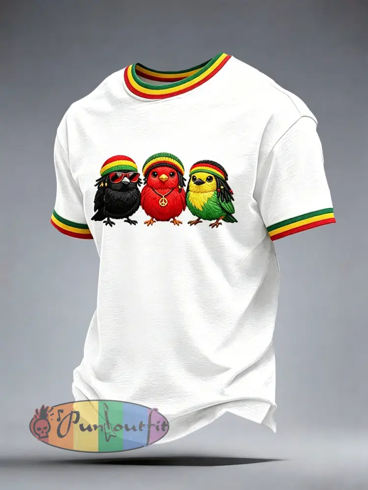 Men’s Reggae Music T-Shirt - White · S