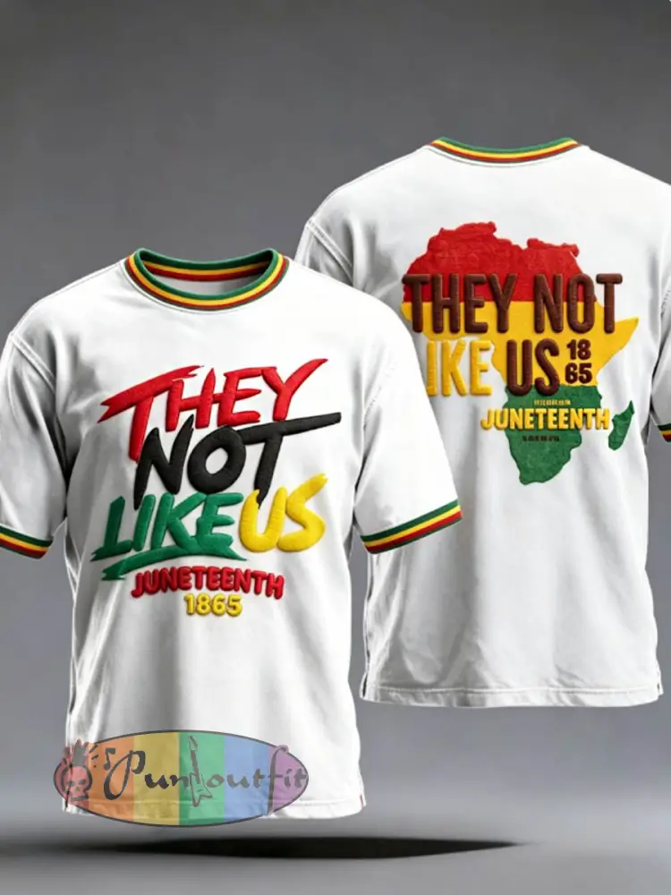 Men’s Juneteenth They Not Like Us Since 1865 Print Tee - White · S