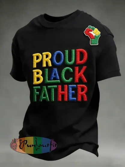 Men’s Juneteenth Print Casual Tee - Black · S