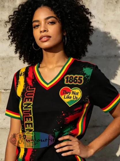 Women’s Juneteenth They Not Like Us Since 1865 Print T-shirt - Black · S