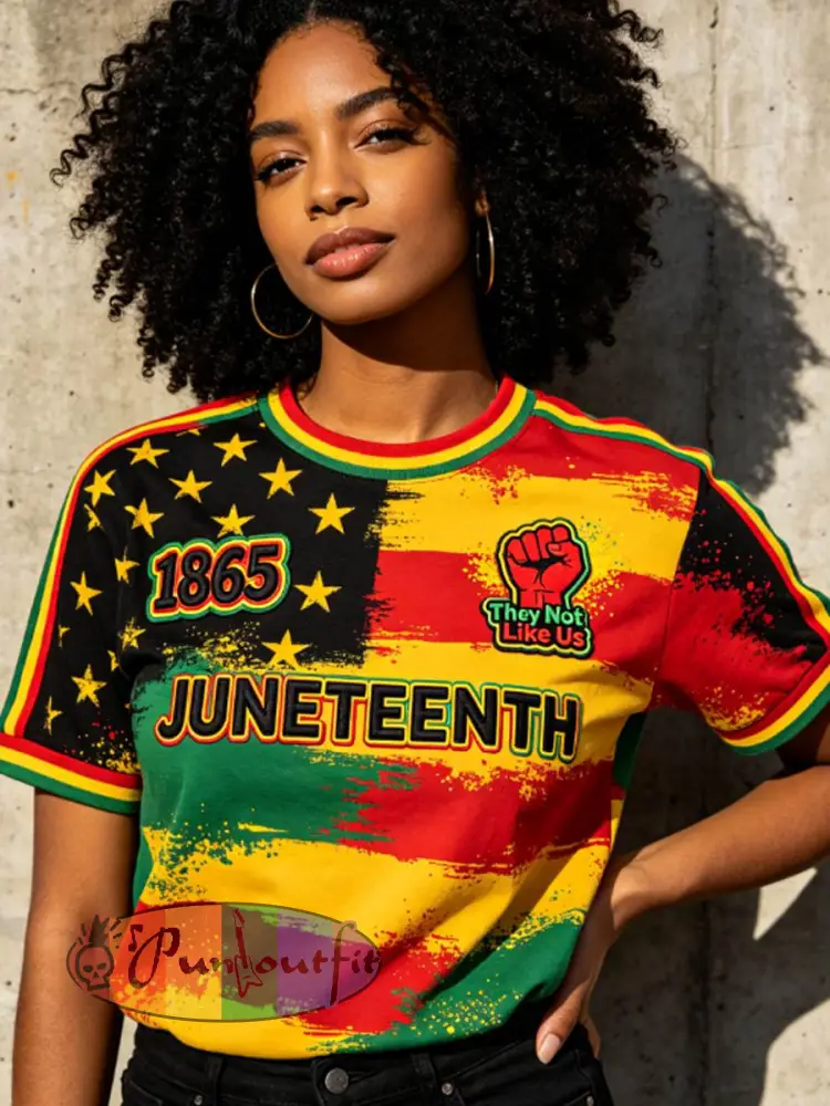 Women’s Juneteenth They Not Like Us Since 1865 Print T-shirt - Black · S