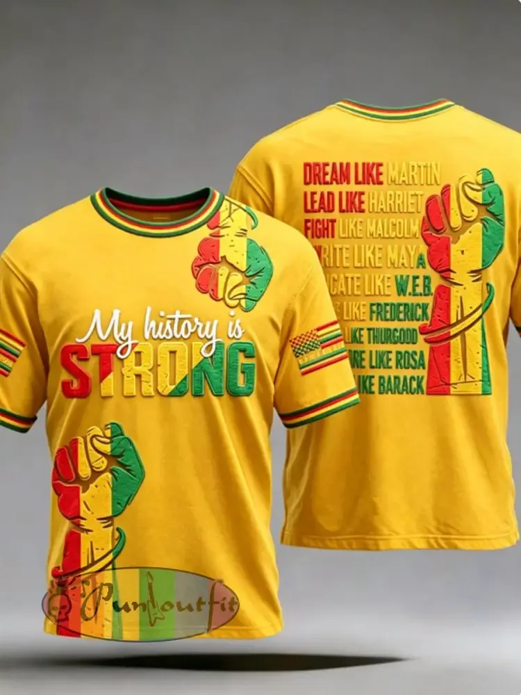 Men’s Juneteenth They Not Like Us Since 1865 Print Tee - Yellow · S