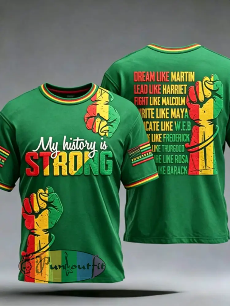 Men’s Juneteenth They Not Like Us Since 1865 Print Tee - Green · S